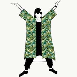 Flower Power Jersey kimono