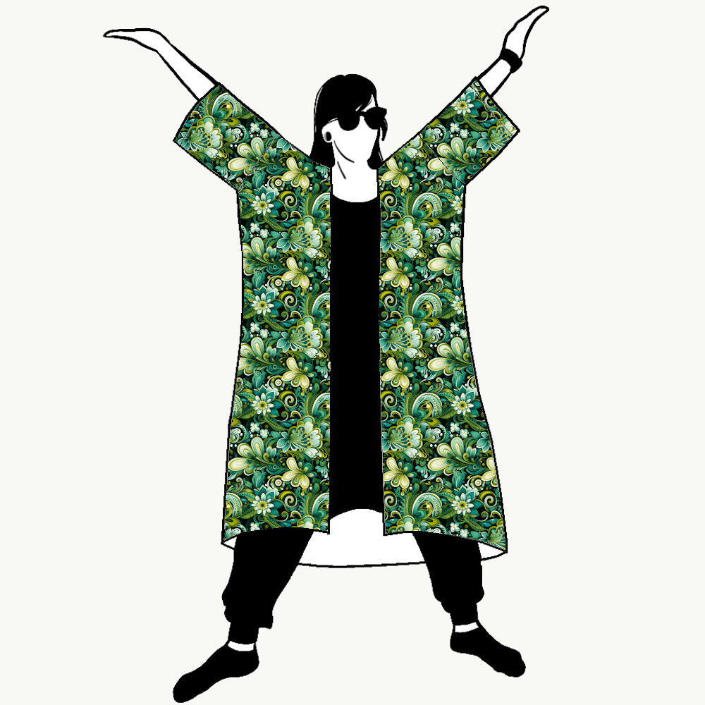 Flower Power Jersey kimono