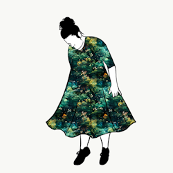 Green Swirl Groove dress