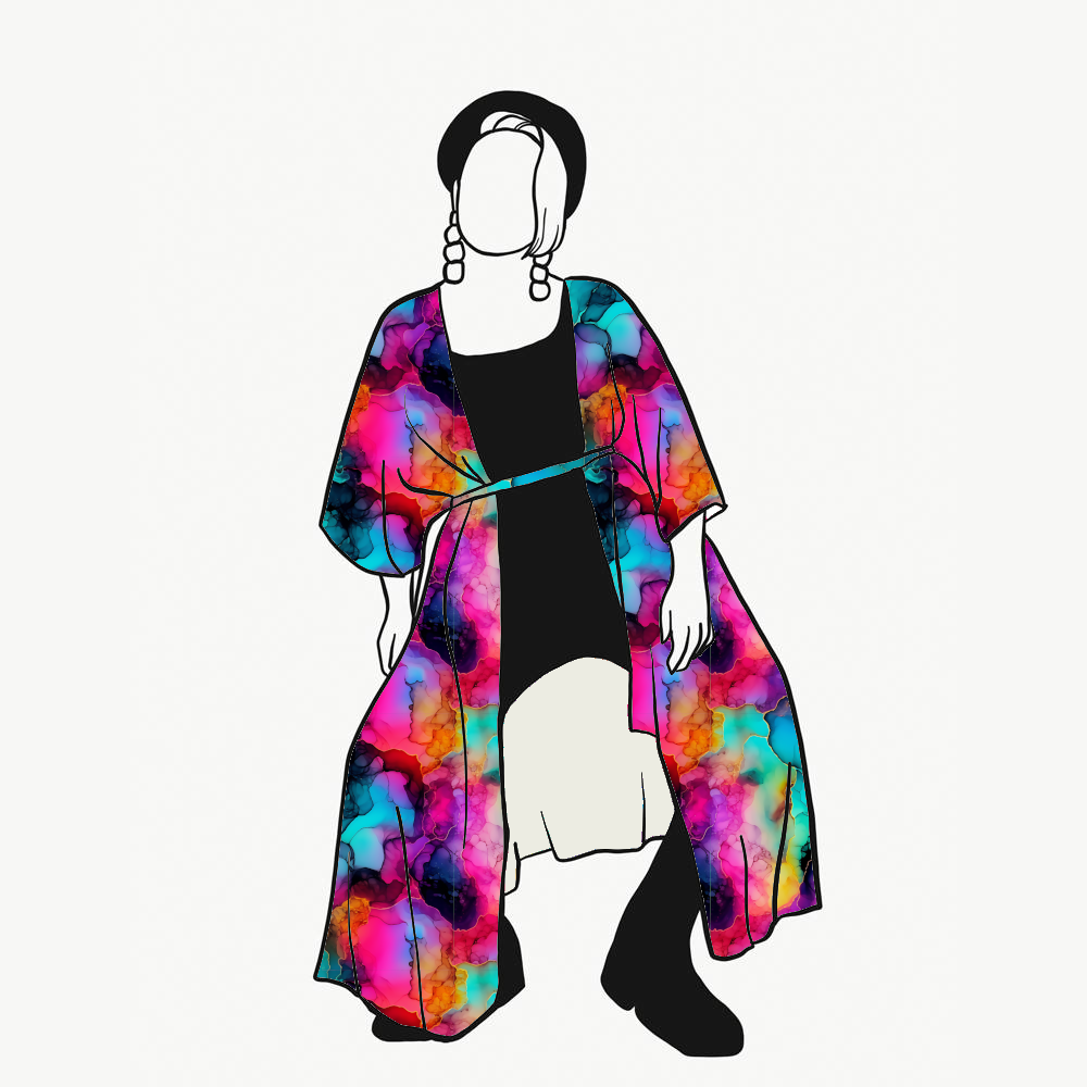 Abstract Inc Kaftan med knytband