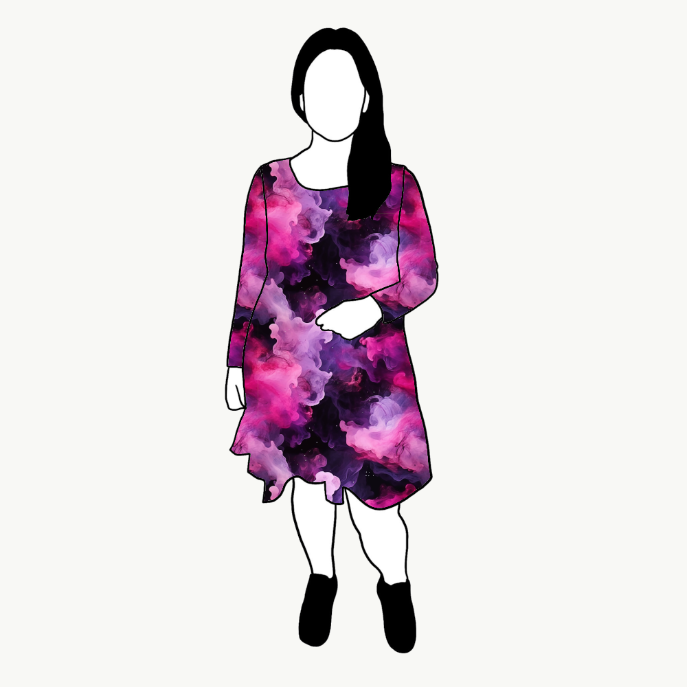 Pink Ink Flow Dress