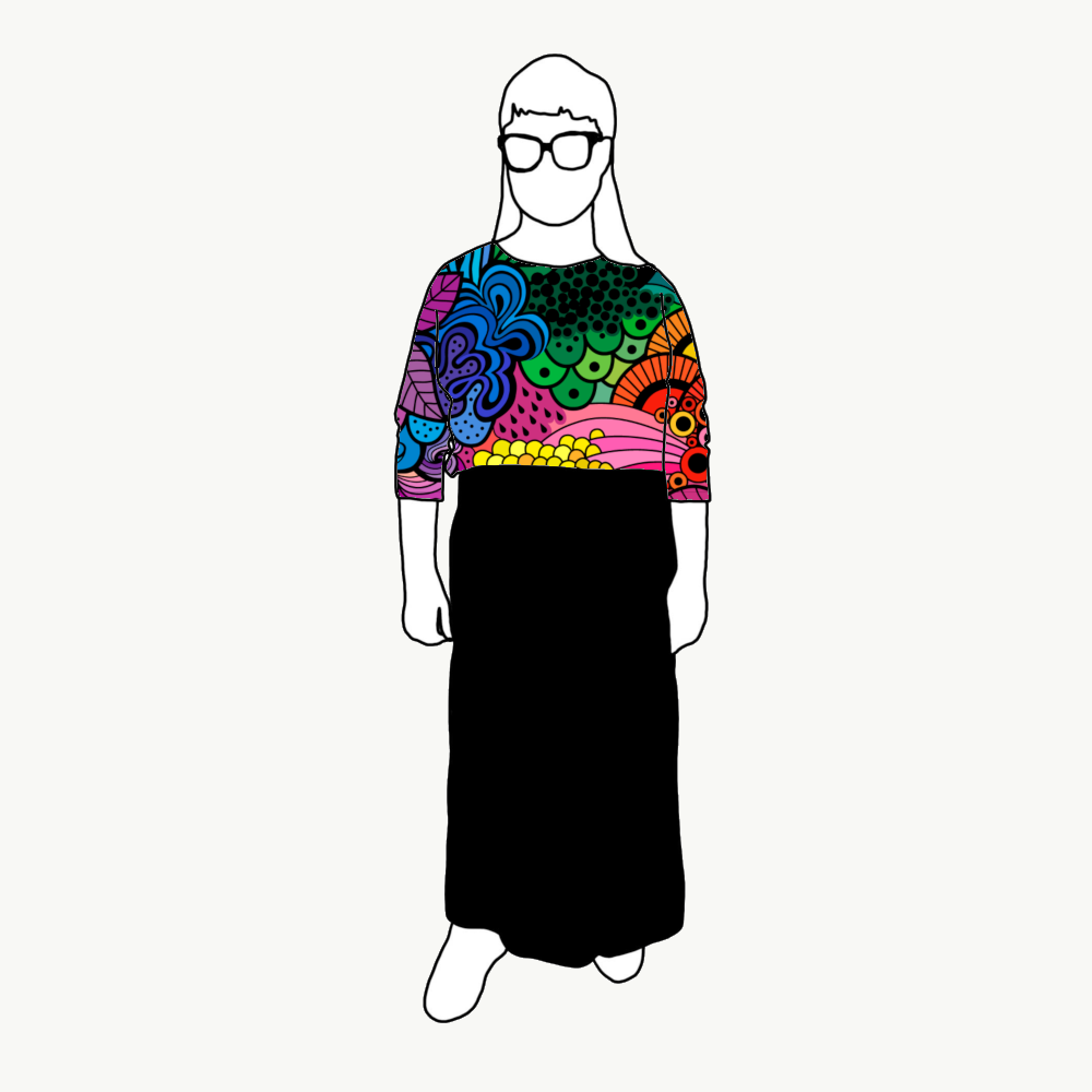 Groovy Rainbow Boxy Top & Boxy Crop