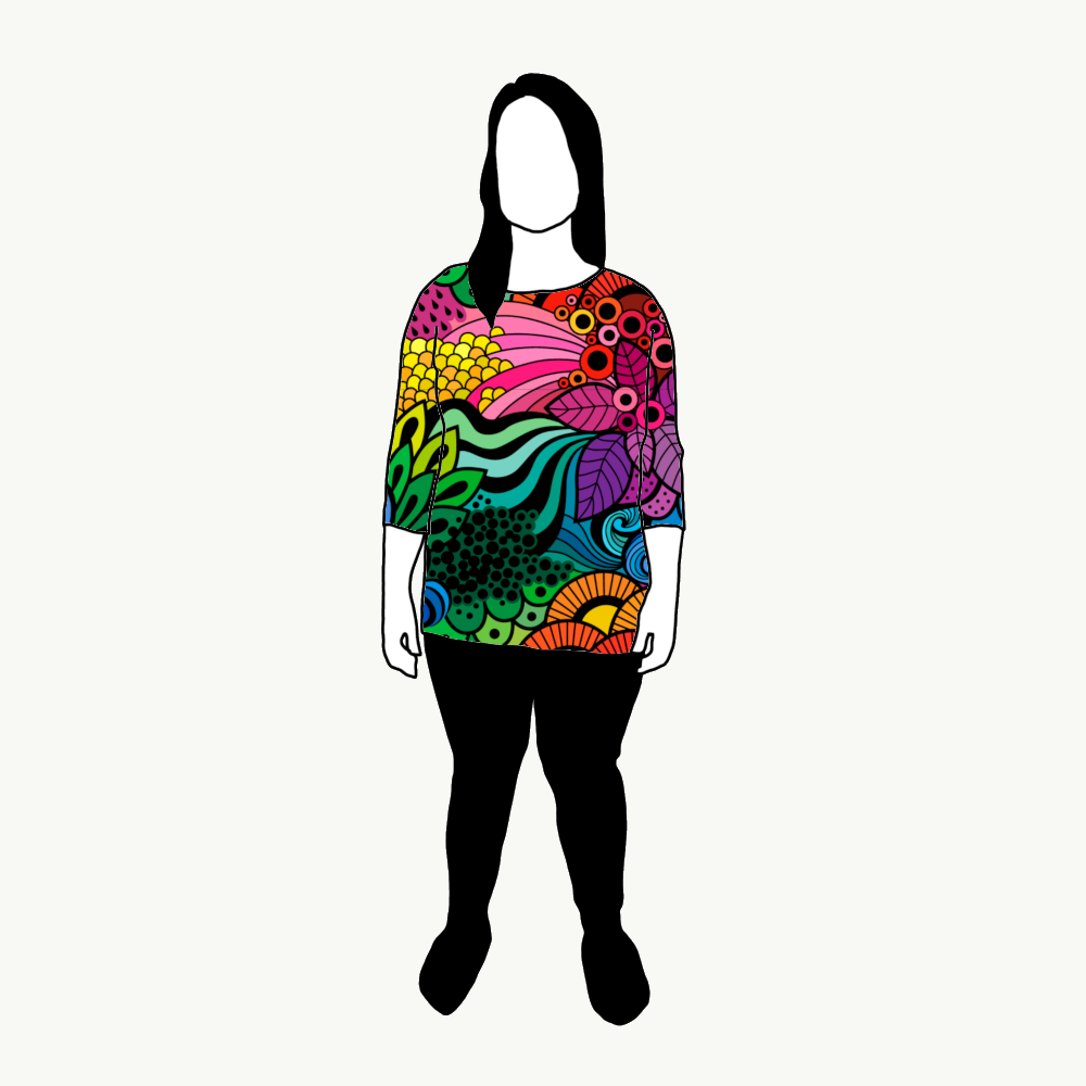 Groovy Rainbow Boxy Top & Boxy Crop