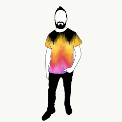 On fire T-shirt Herr