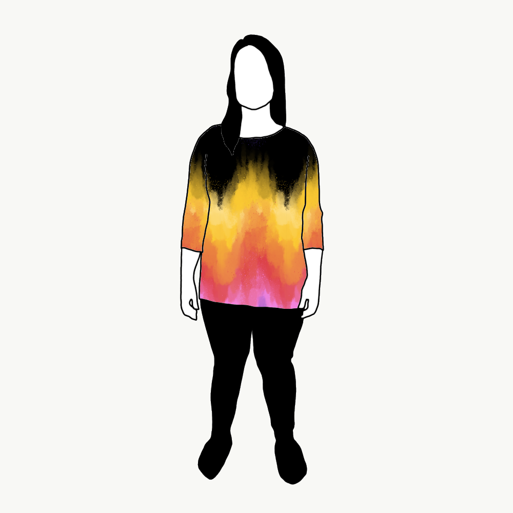 On fire Boxy Top