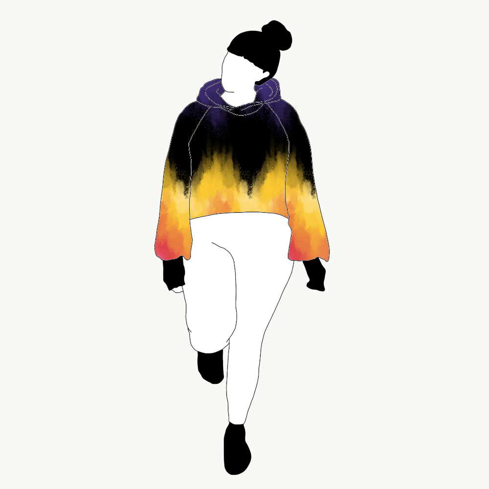 On fire Crop top deluxe