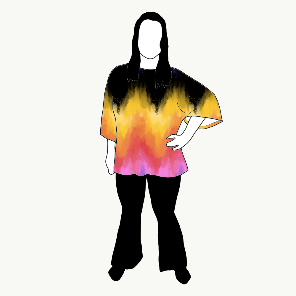 On fire Kimono Tee