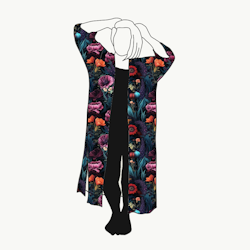 Moody floral Kaftan med slitsar