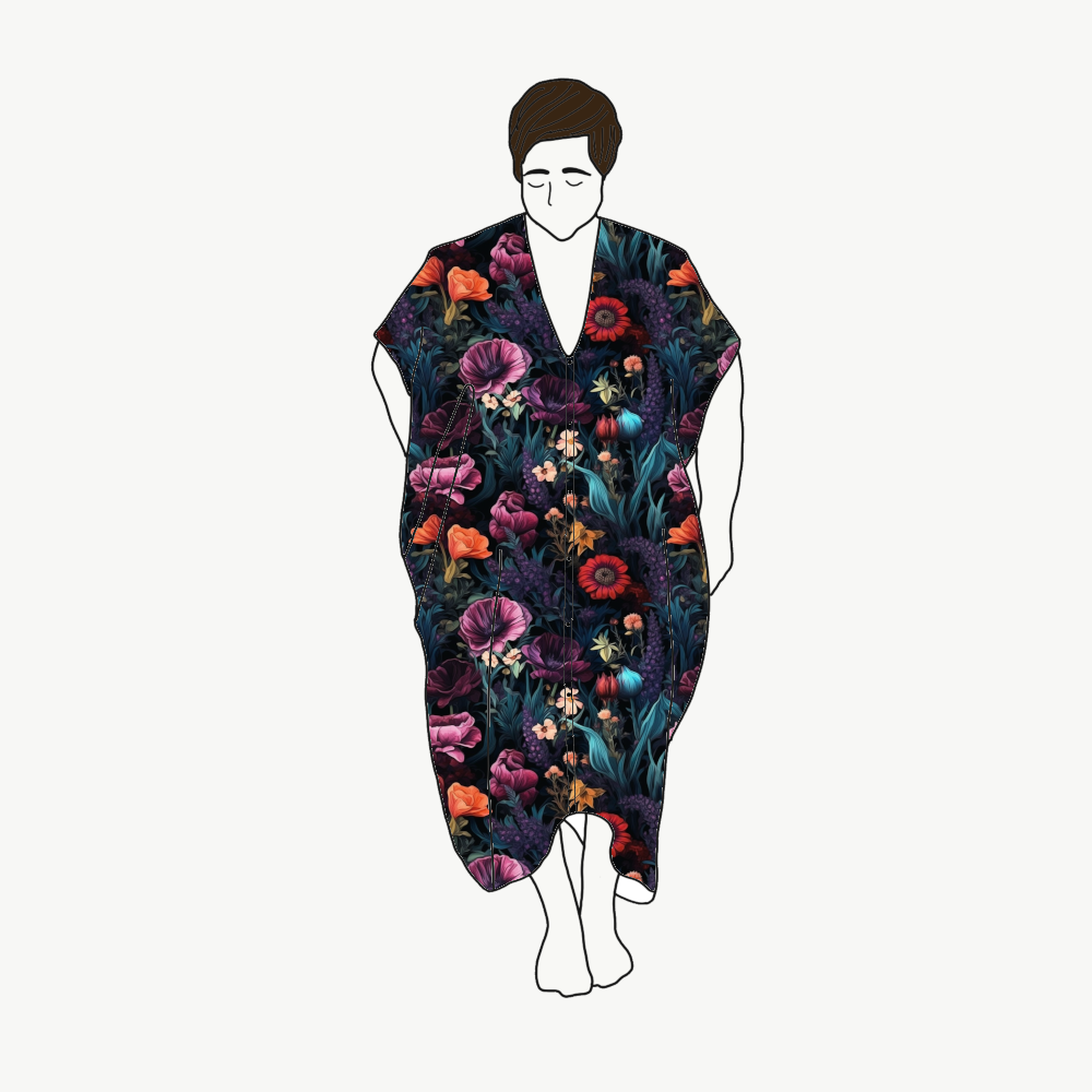 Moody floral Nya kaftan dress