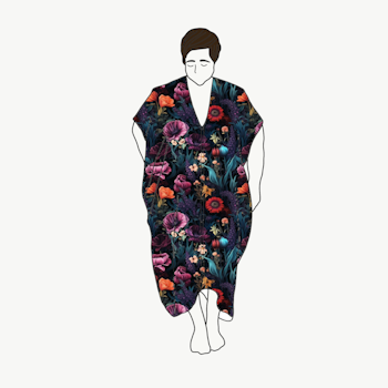 Moody floral Nya kaftan dress