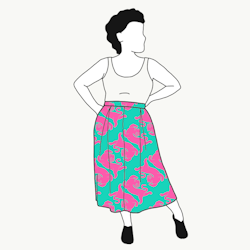 Panter turquoise/pink Culottes (långa & 3/4 långa)