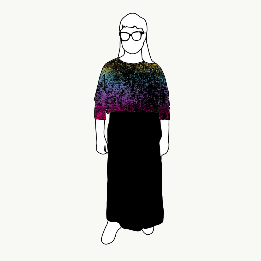 Lava gradient rainbow Boxy Top & Boxy Crop