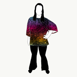 Lava gradient rainbow Kimono Tee