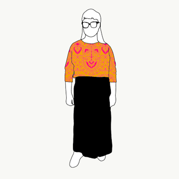 Ornamental Yellow Boxy Top & Boxy Crop