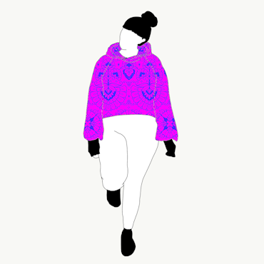 Ornamental Purple Crop top deluxe
