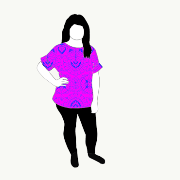 Ornamental Purple Oversized T-shirt