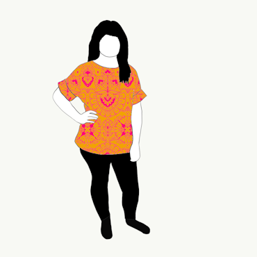 Ornamental Yellow Oversized T-shirt