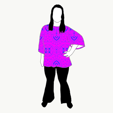 Ornamental Purple Kimono Tee