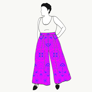 Ornamental Purple Culottes (långa & 3/4 långa)