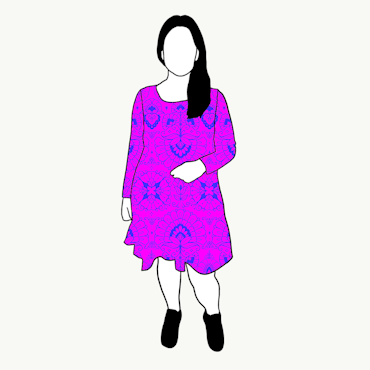 Ornamental Purple Flow Dress