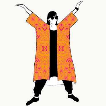 Ornamental Yellow Jersey kimono