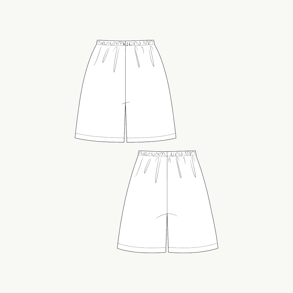 Viskos-shorts i Valfritt tyg. Viskos/Bambu