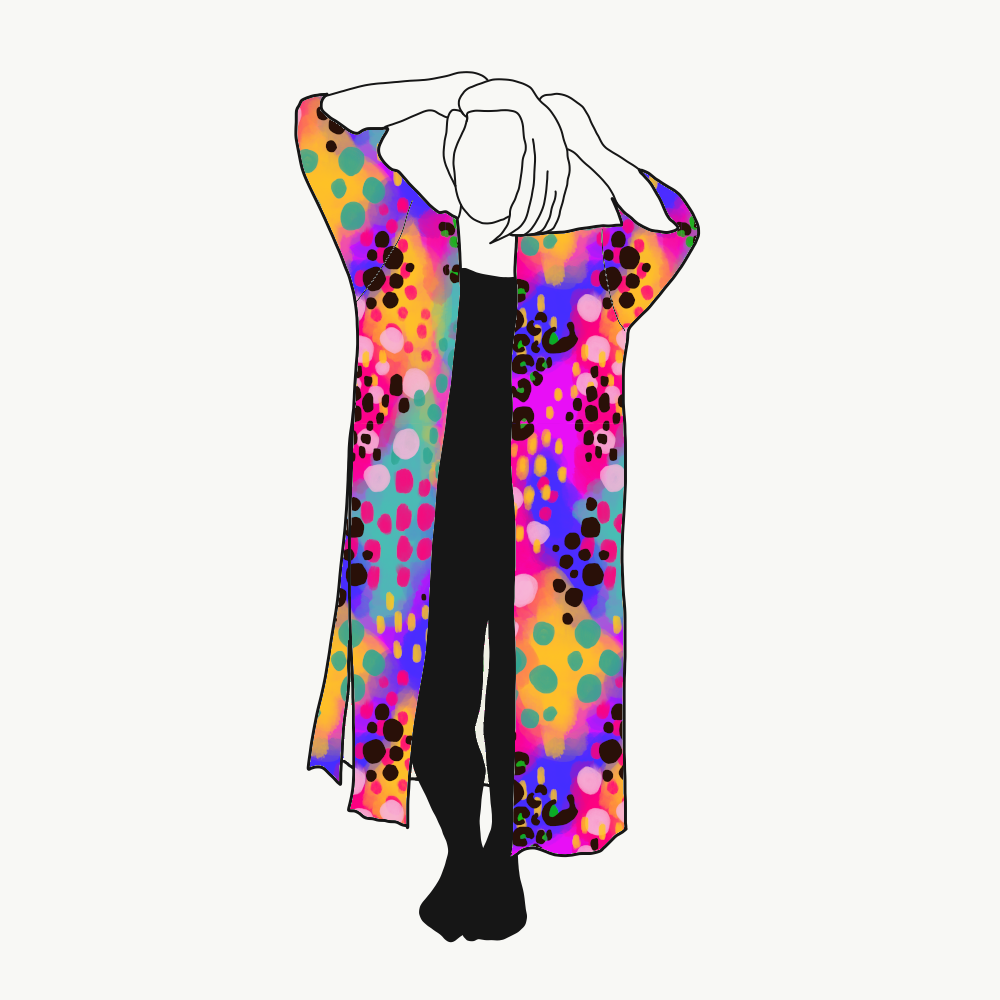 Piece of art Kaftan med slitsar