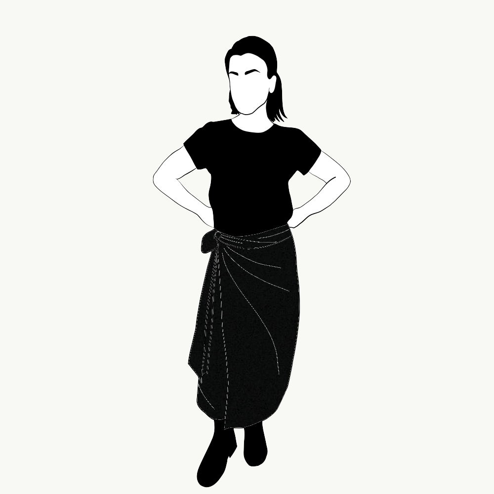 Black Wrap skirt