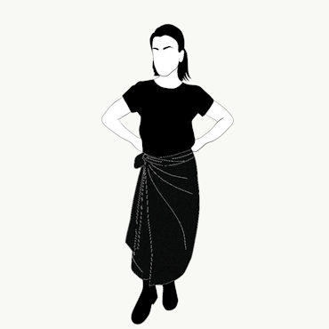 Wrap skirt  - Enfärgad - Olika färger!