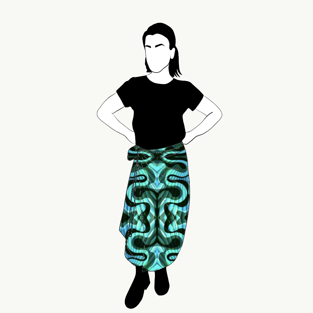 Green Delight Wrap skirt