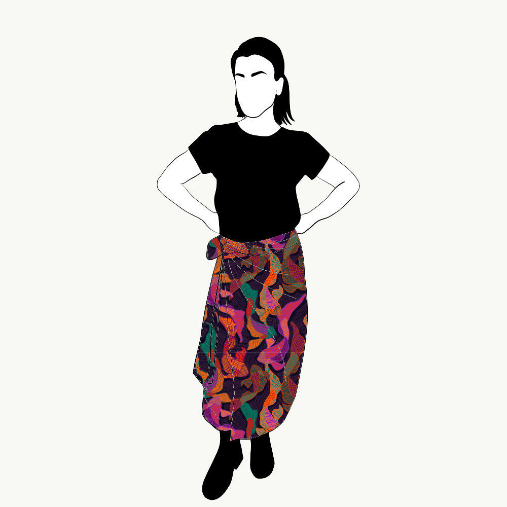 Koi Wrap skirt