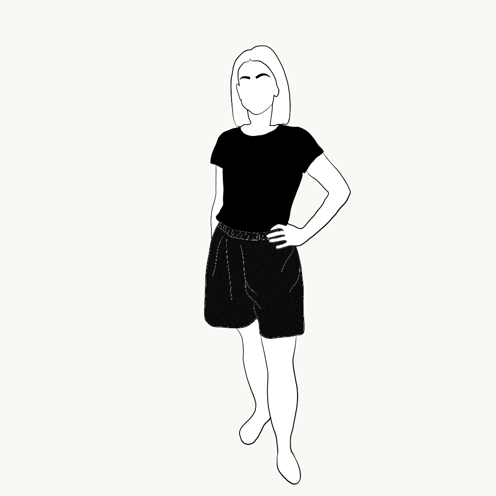 Black Viskos-shorts