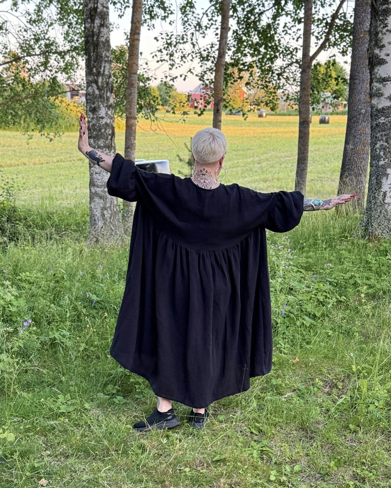 Puffy sleeve dress - Olika färger - Bomullsmuslin