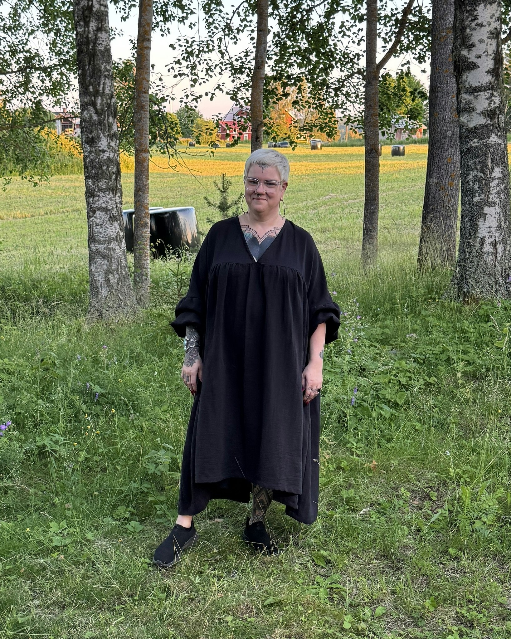 Puffy sleeve dress - Olika färger - Bomullsmuslin