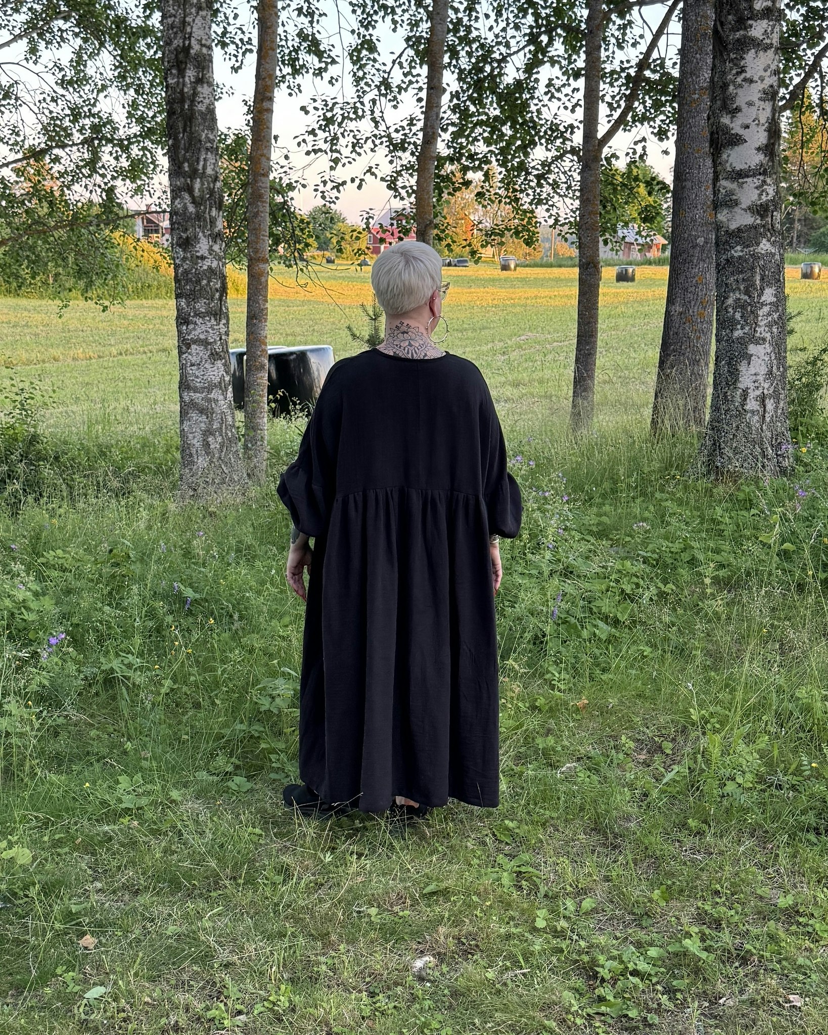 Puffy sleeve dress - Olika färger - Bomullsmuslin