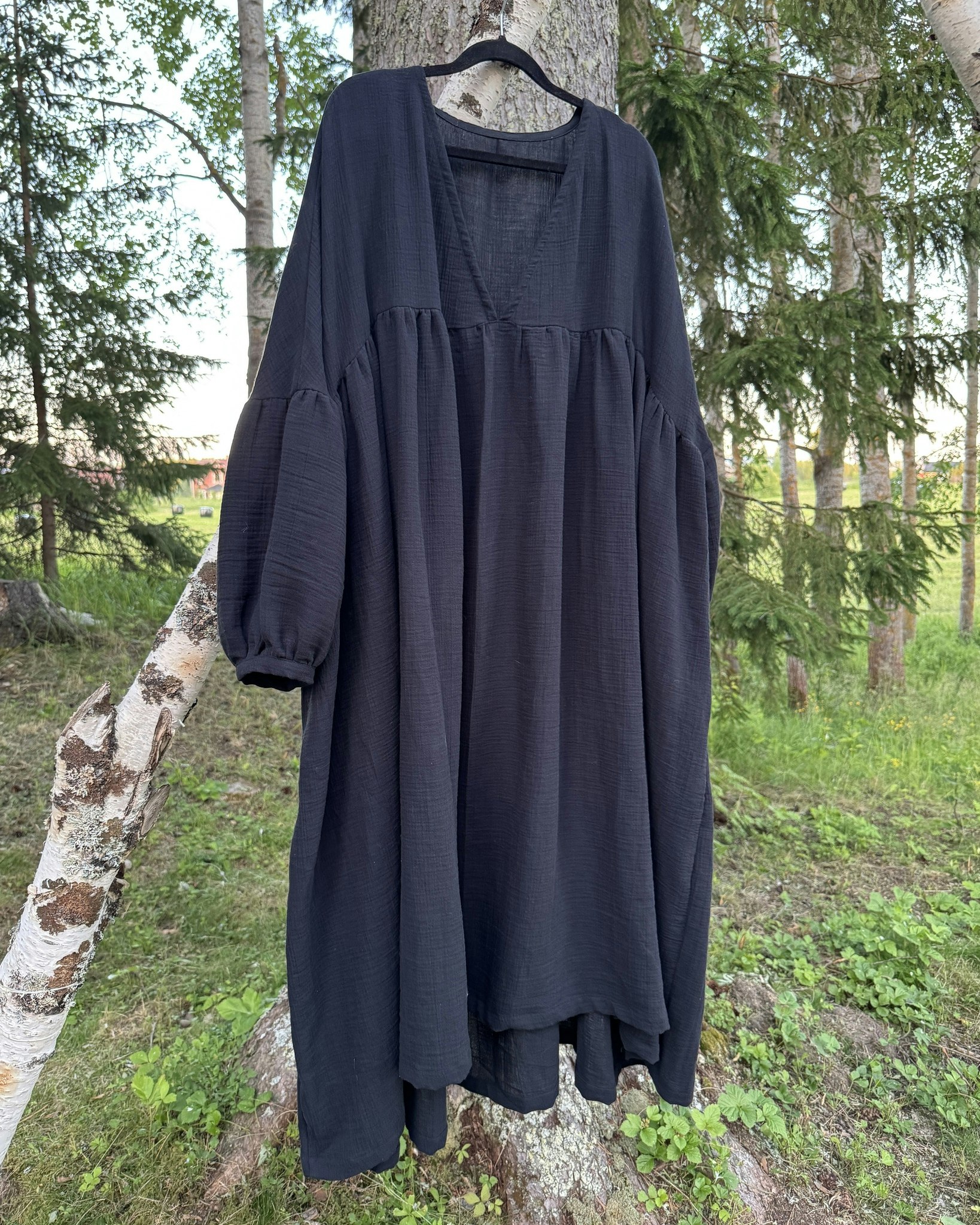 Puffy sleeve dress - Olika färger - Bomullsmuslin