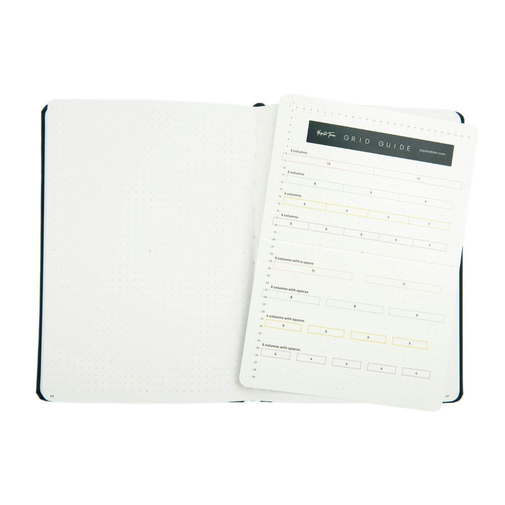 Yop & Tom Dot Grid Journal - Hummingbird Deep Ocean A5