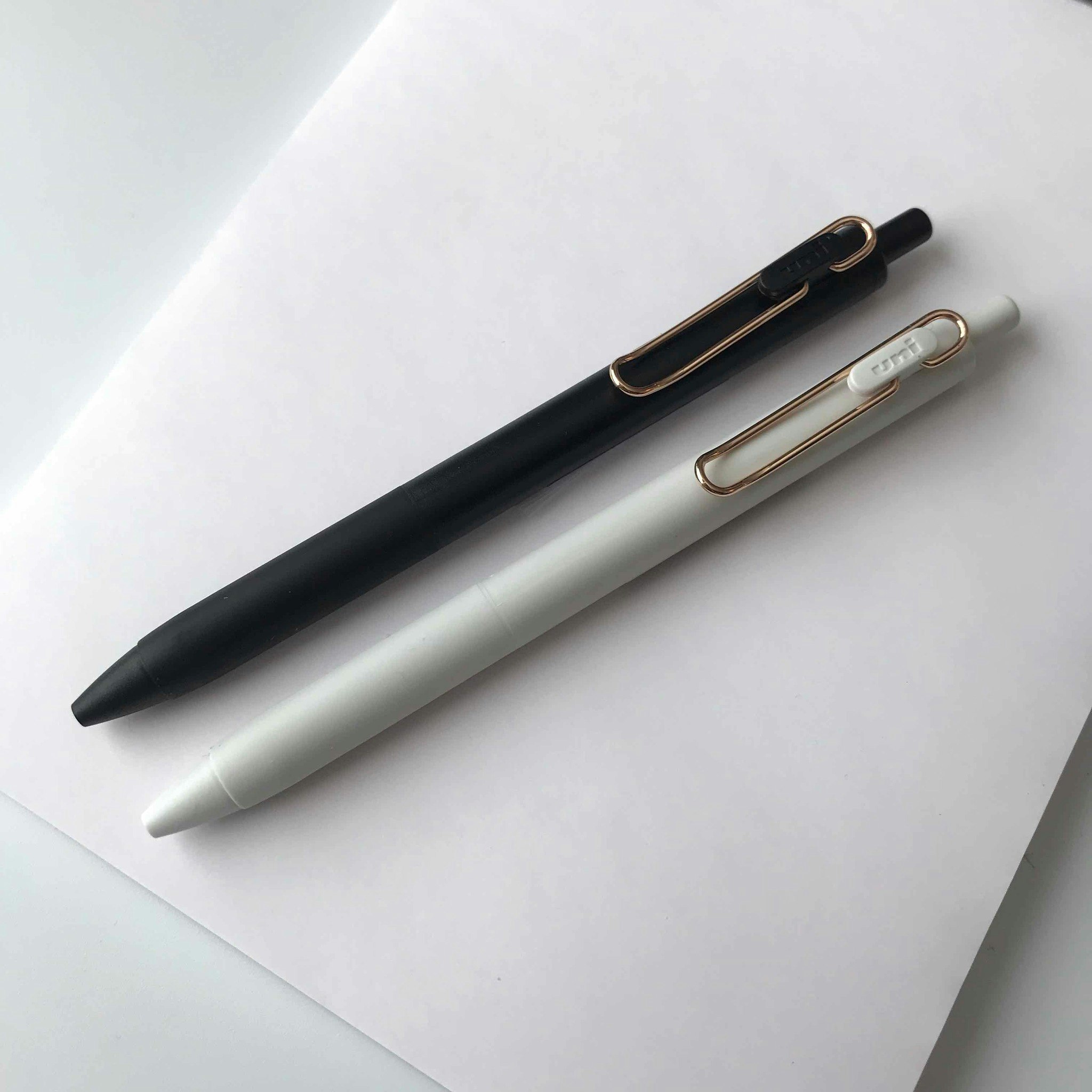 Uni-ball One Rose Gold Clip White 0.5mm