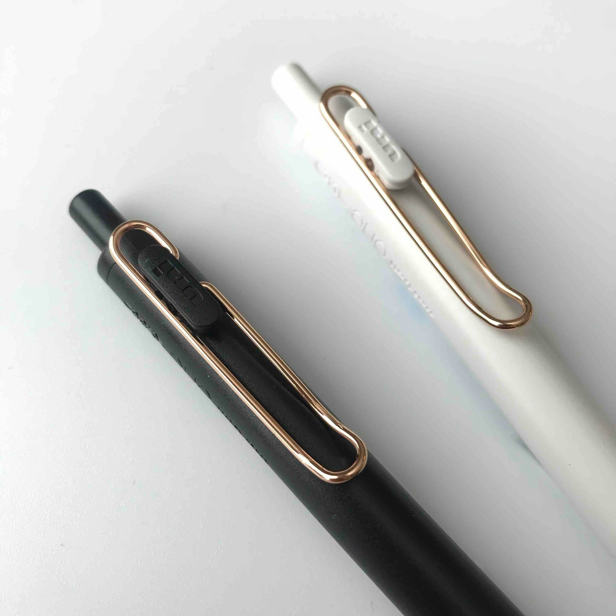Uni-ball One Rose Gold Clip White 0.5mm
