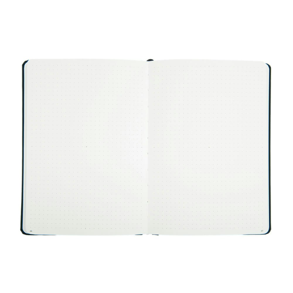 Yop & Tom Dot Grid Journal - Moon & Stars Charcoal A5