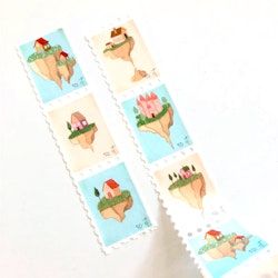 Washi tape Nikki Dotti - Stamps Floating houses 25 mm