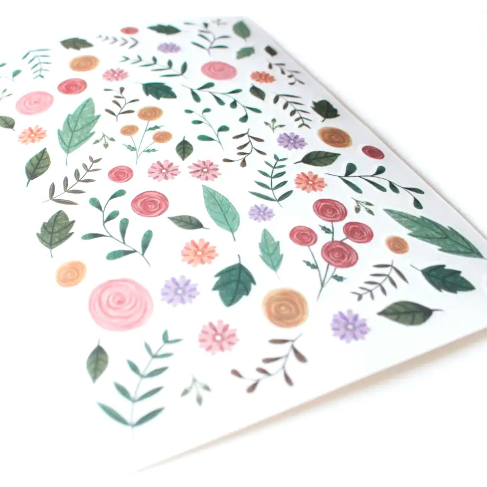 Rub-on-stickers Nikki Dotti - Summer flowers