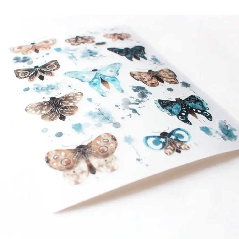 Rub on stickers Nikki Dotti - Watercolor butterflies