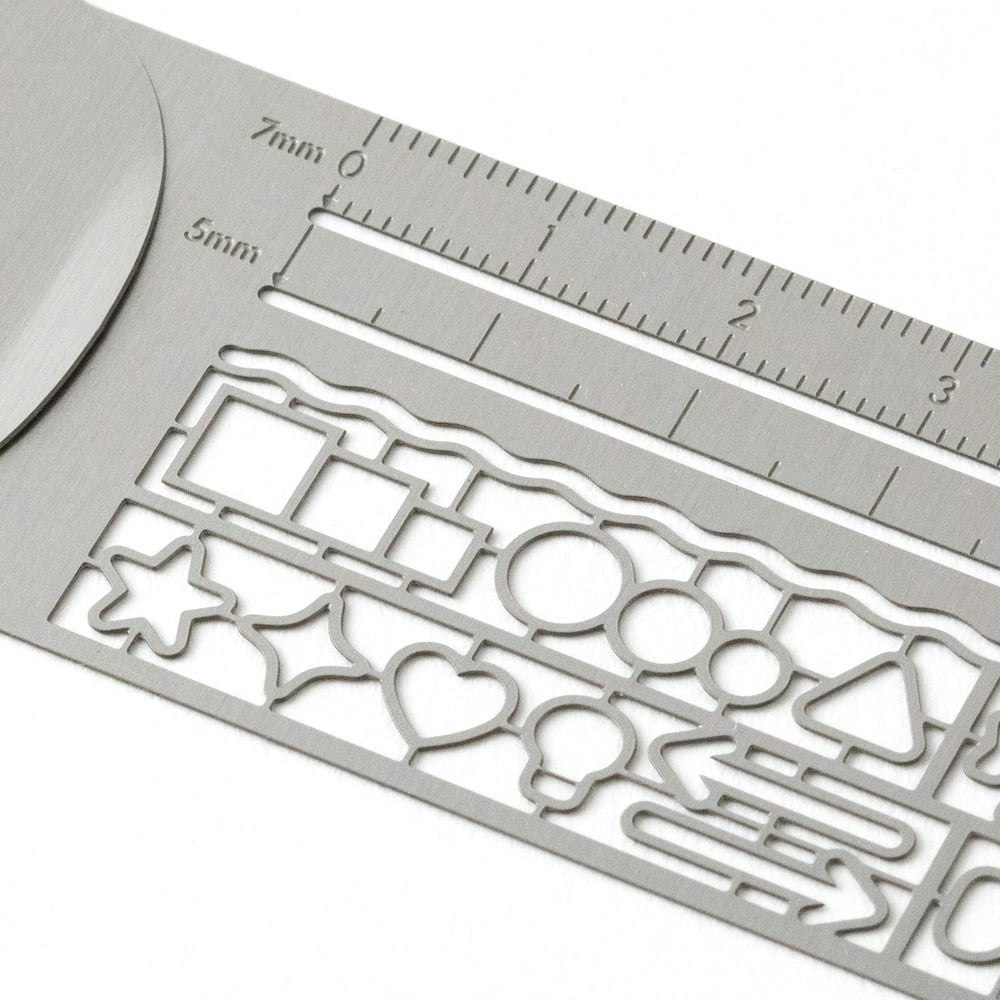 Midori Clip Ruler Silver