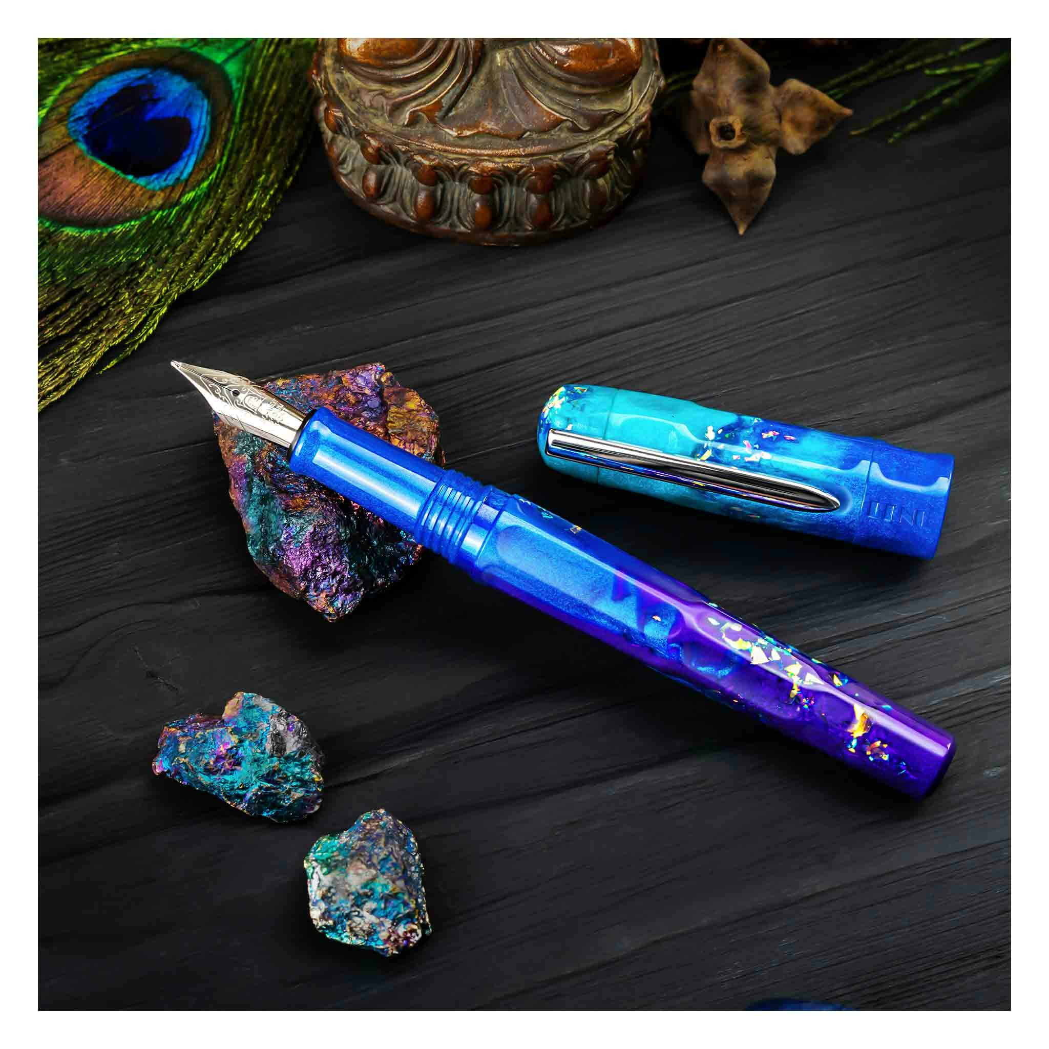 Benu Talisman Fountain Pen - Peacock Ore