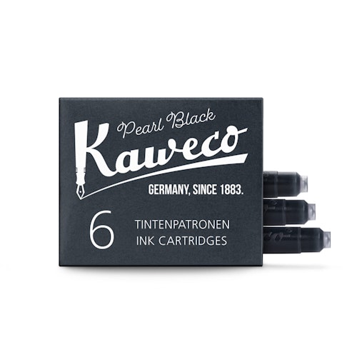 Kaweco Ink Cartridges 6 st Bläckpatroner - Pearl Black