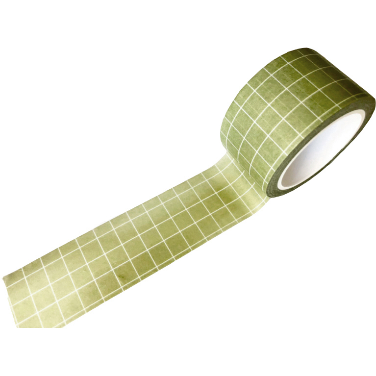Washi Tape Nikki Dotti Grid Green 25 mm
