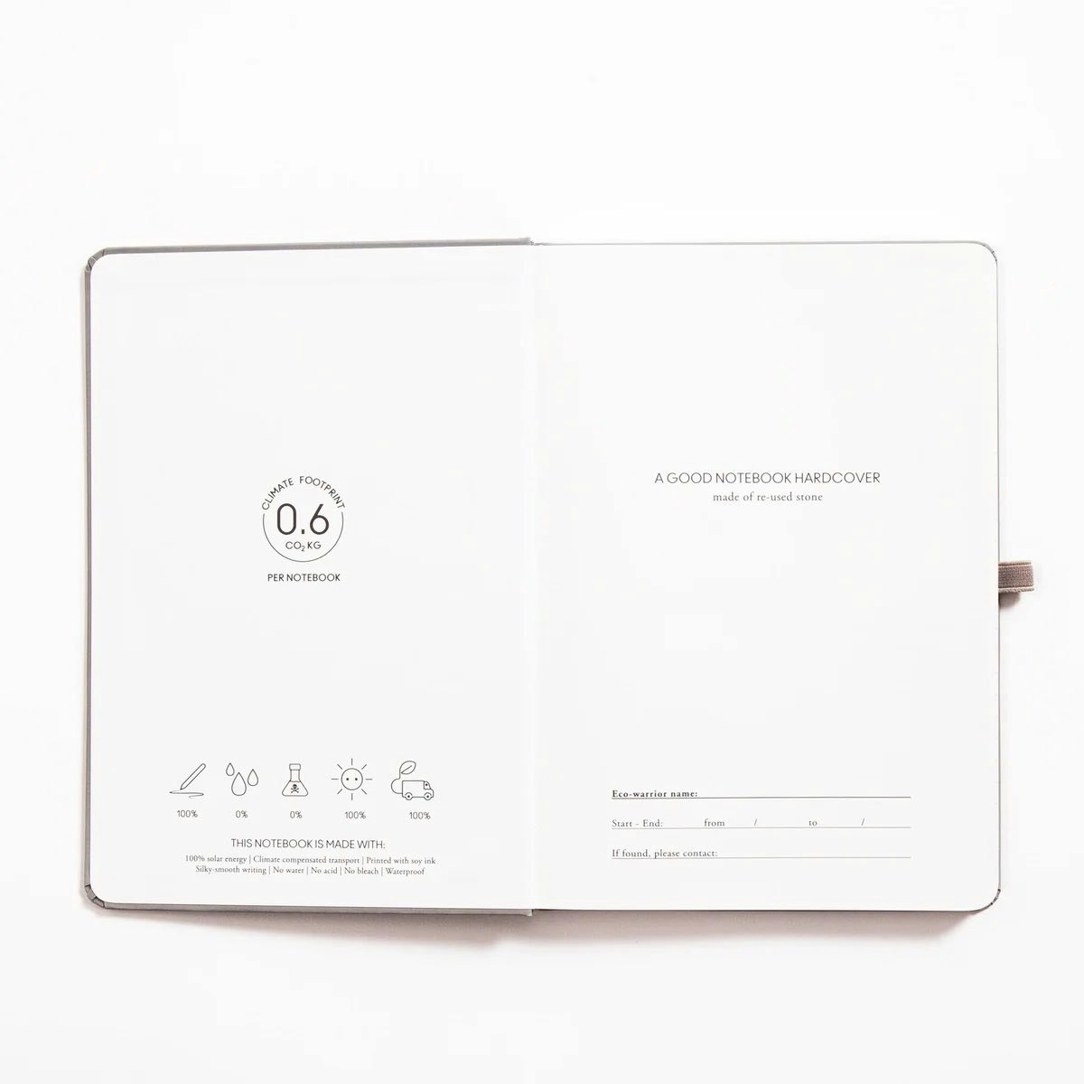agood company Dotted Notebook Stone Grey A5
