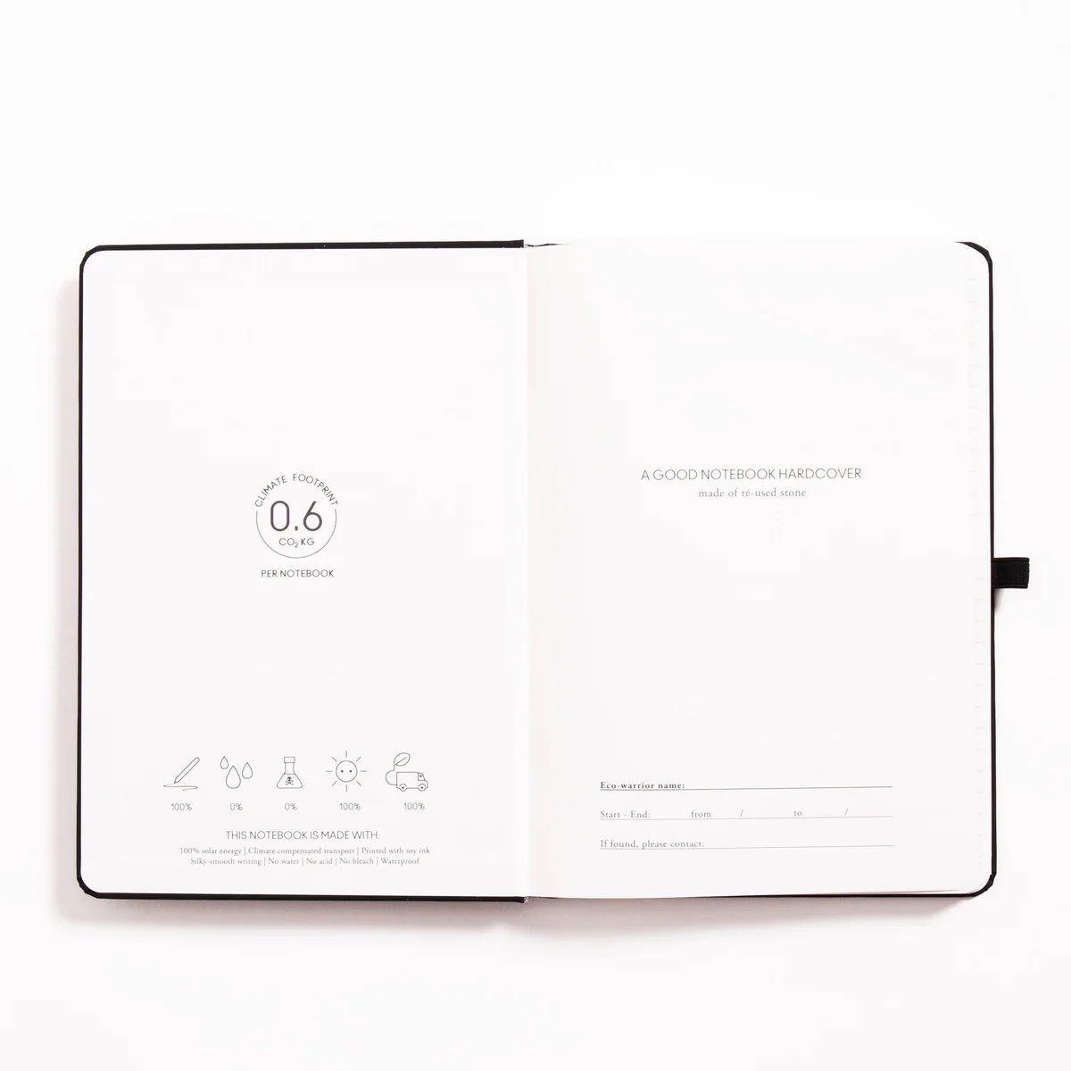 agood company Dotted Notebook Charcoal Black A5