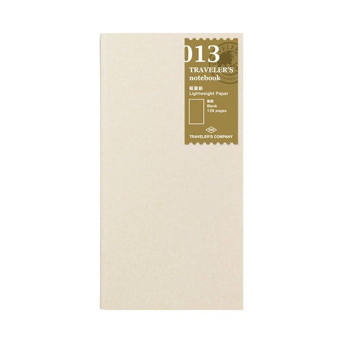 013. Light Paper Notebook Refill - Regular Size // Traveler's Notebook